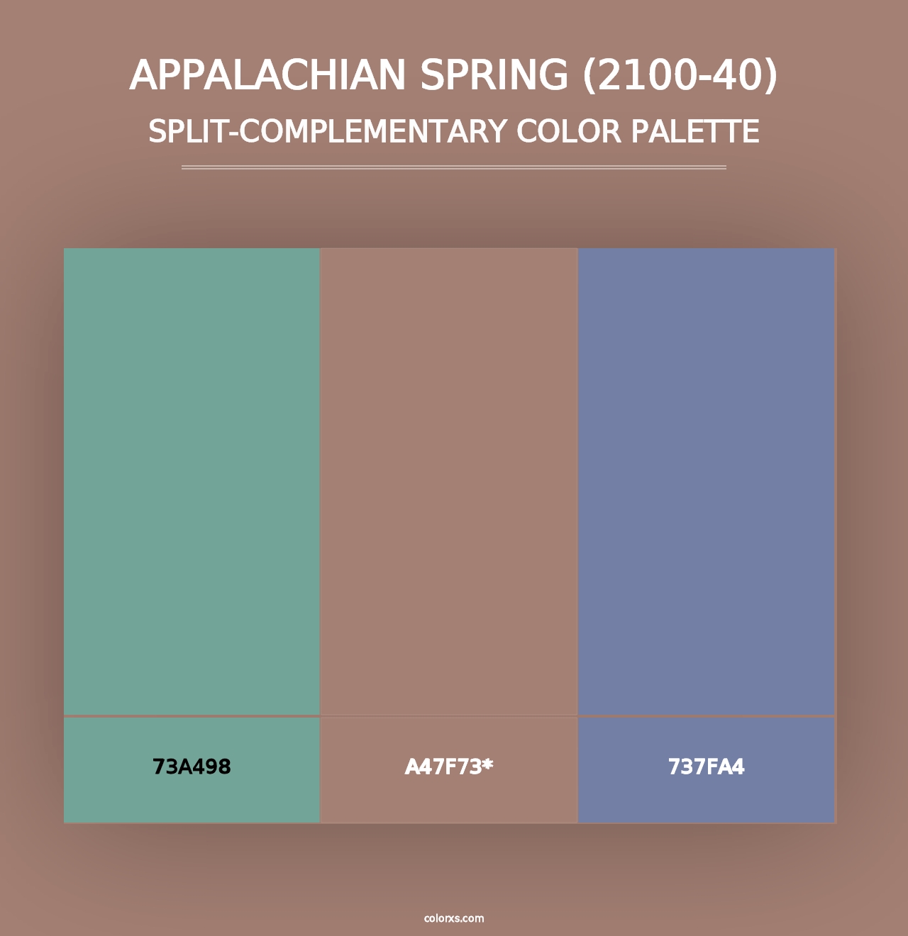 Appalachian Spring (2100-40) - Split-Complementary Color Palette