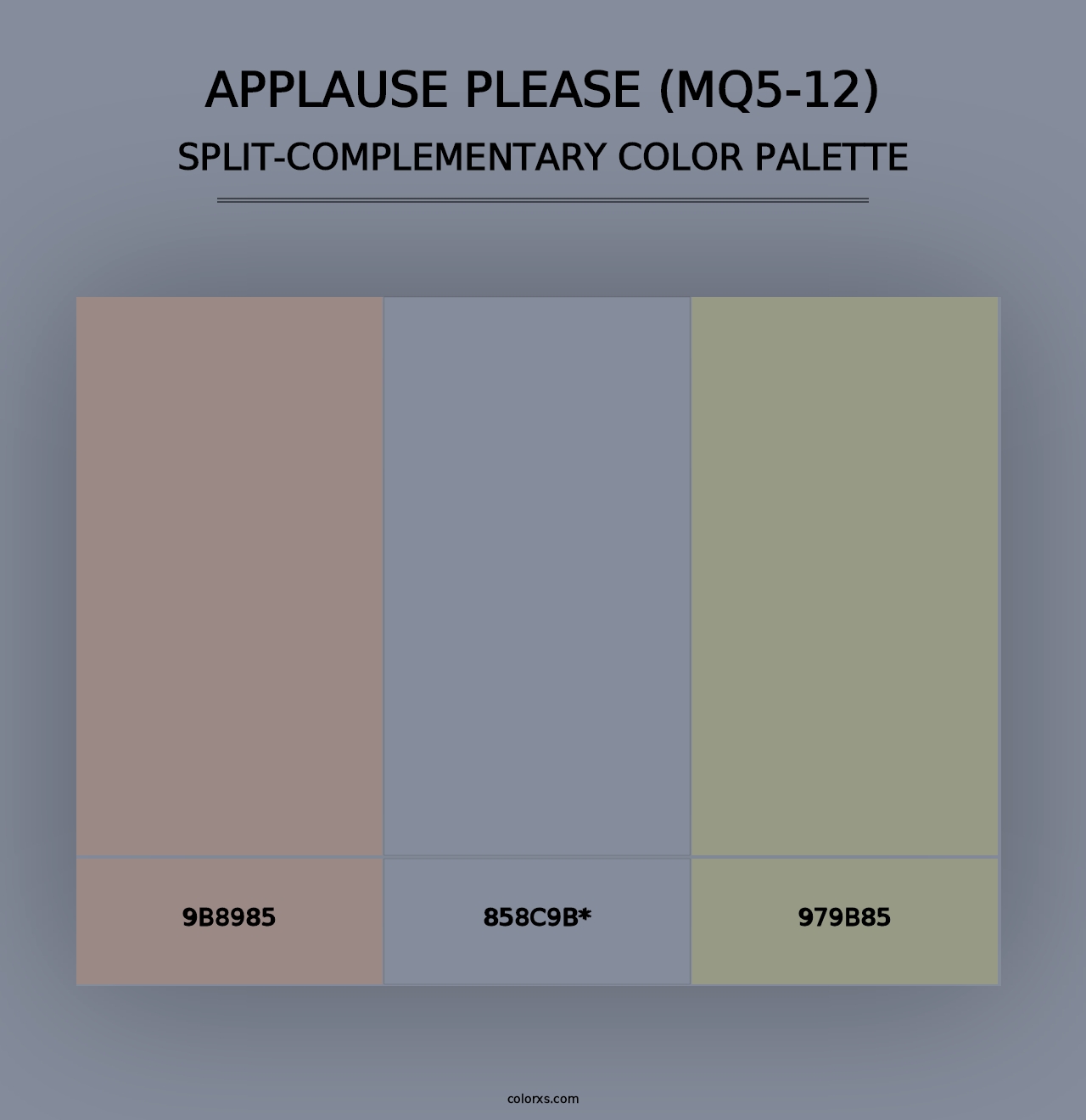 Applause Please (MQ5-12) - Split-Complementary Color Palette