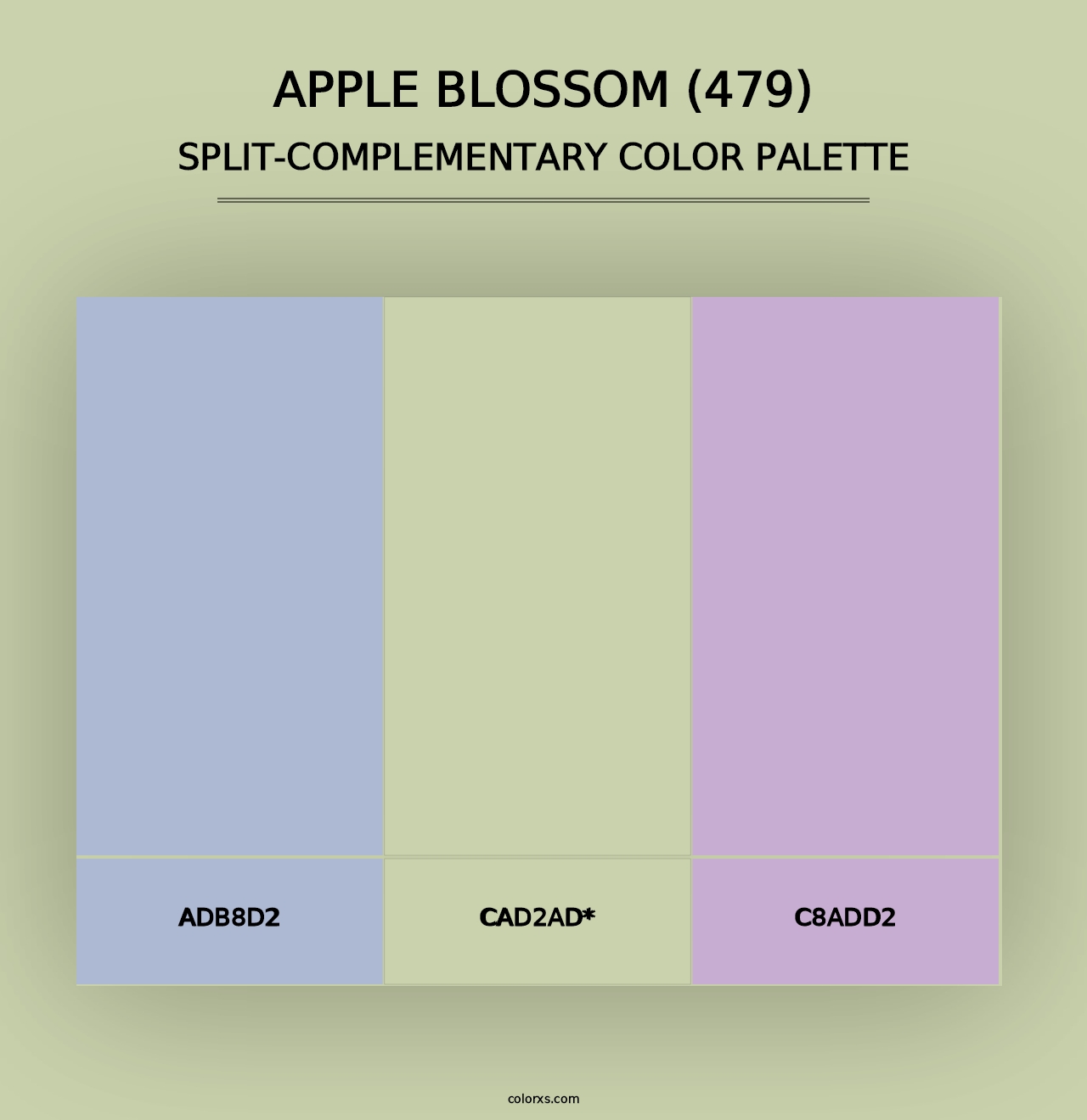 Apple Blossom (479) - Split-Complementary Color Palette