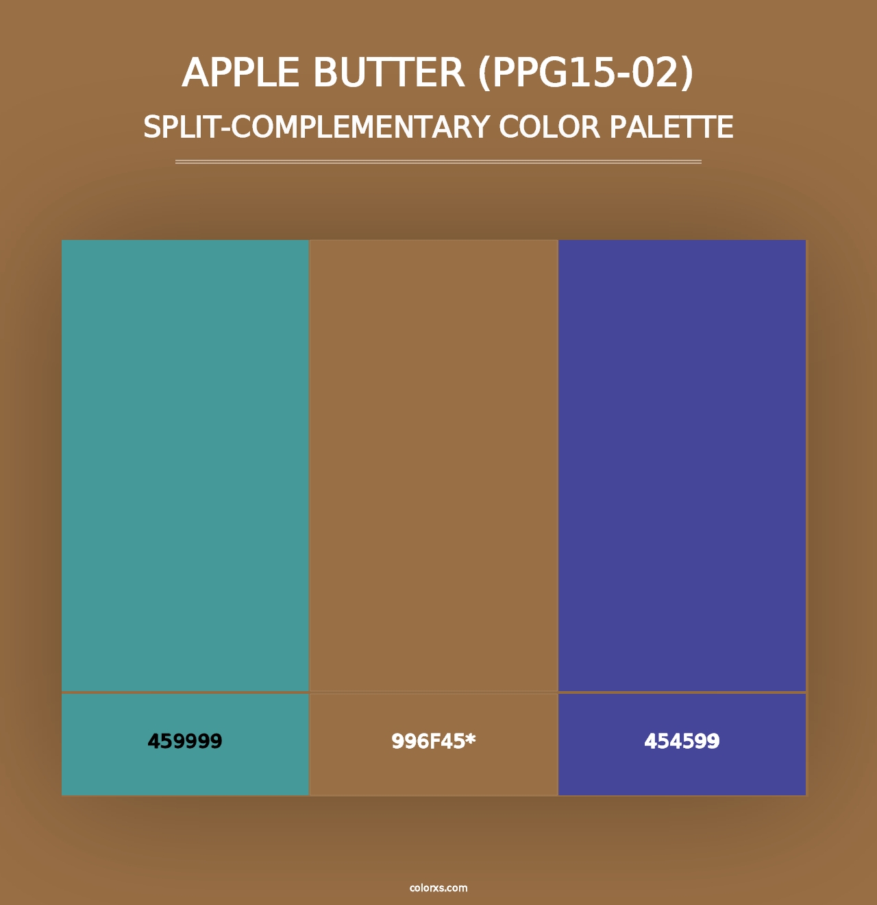 Apple Butter (PPG15-02) - Split-Complementary Color Palette