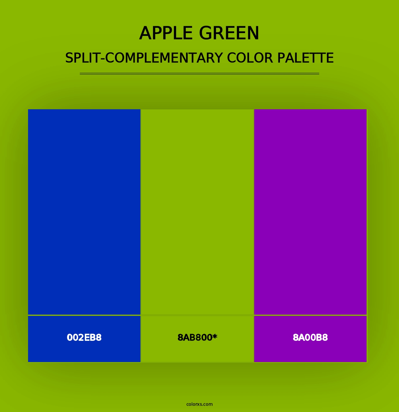 Apple Green - Split-Complementary Color Palette