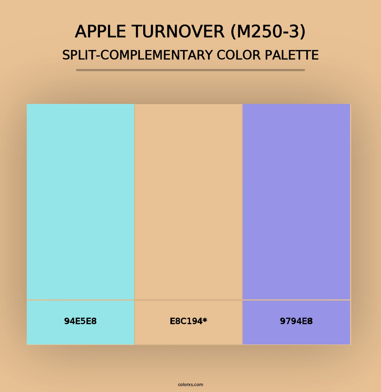 Apple Turnover (M250-3) - Split-Complementary Color Palette