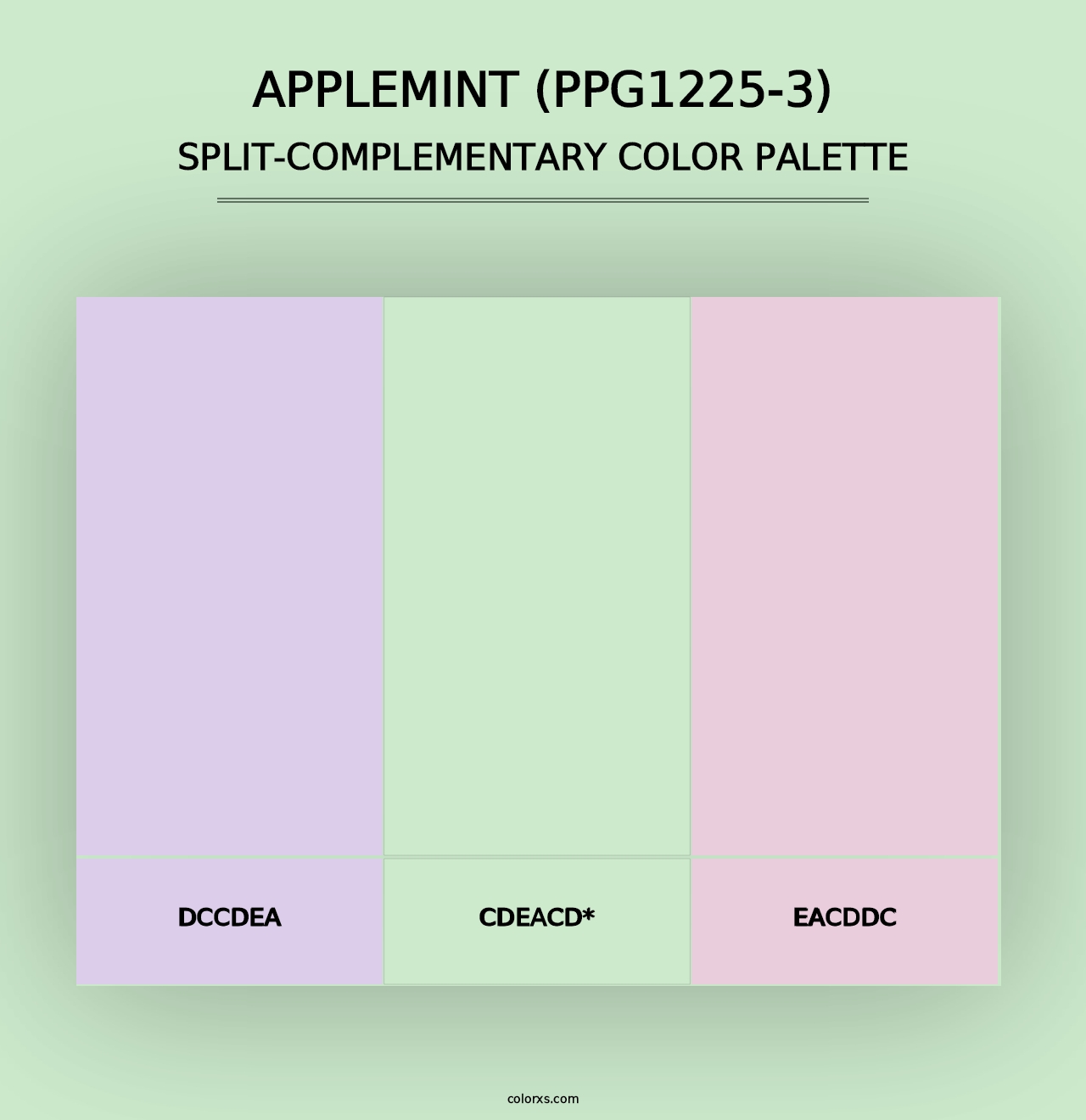 Applemint (PPG1225-3) - Split-Complementary Color Palette