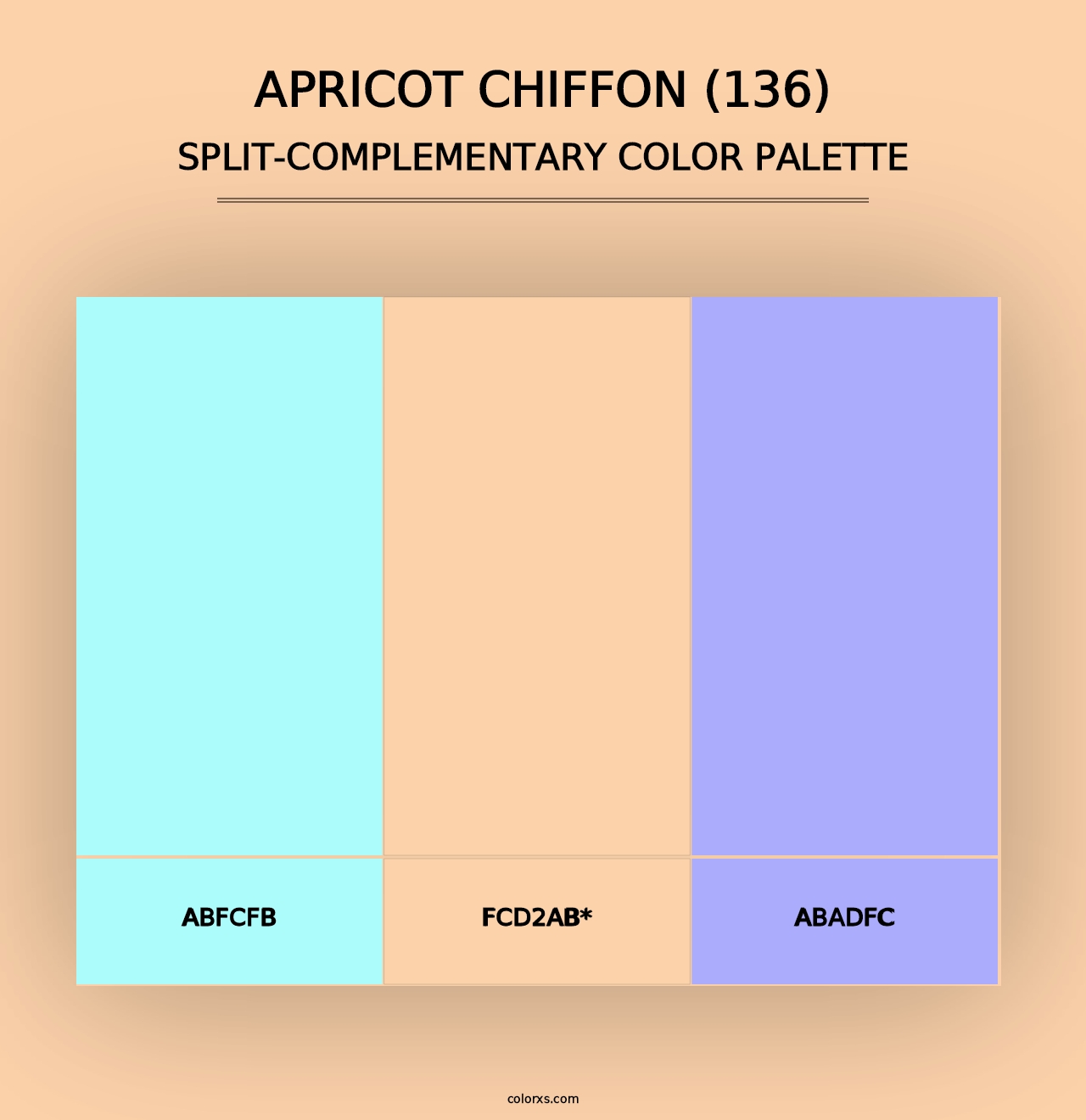 Apricot Chiffon (136) - Split-Complementary Color Palette