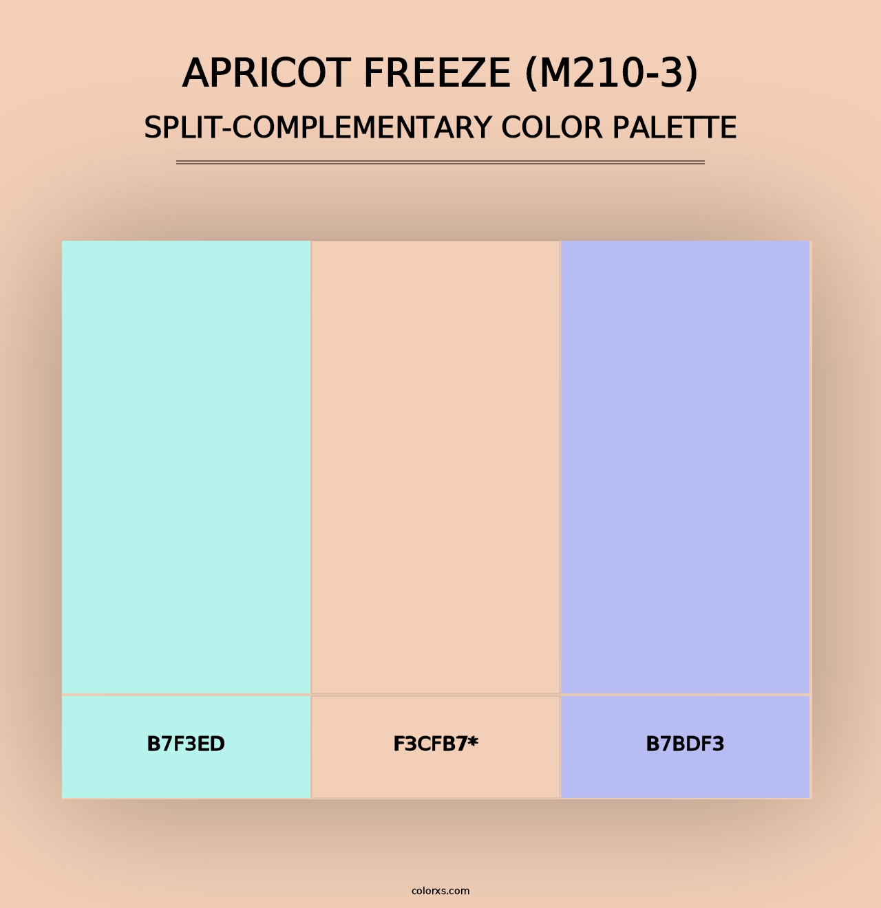 Apricot Freeze (M210-3) - Split-Complementary Color Palette