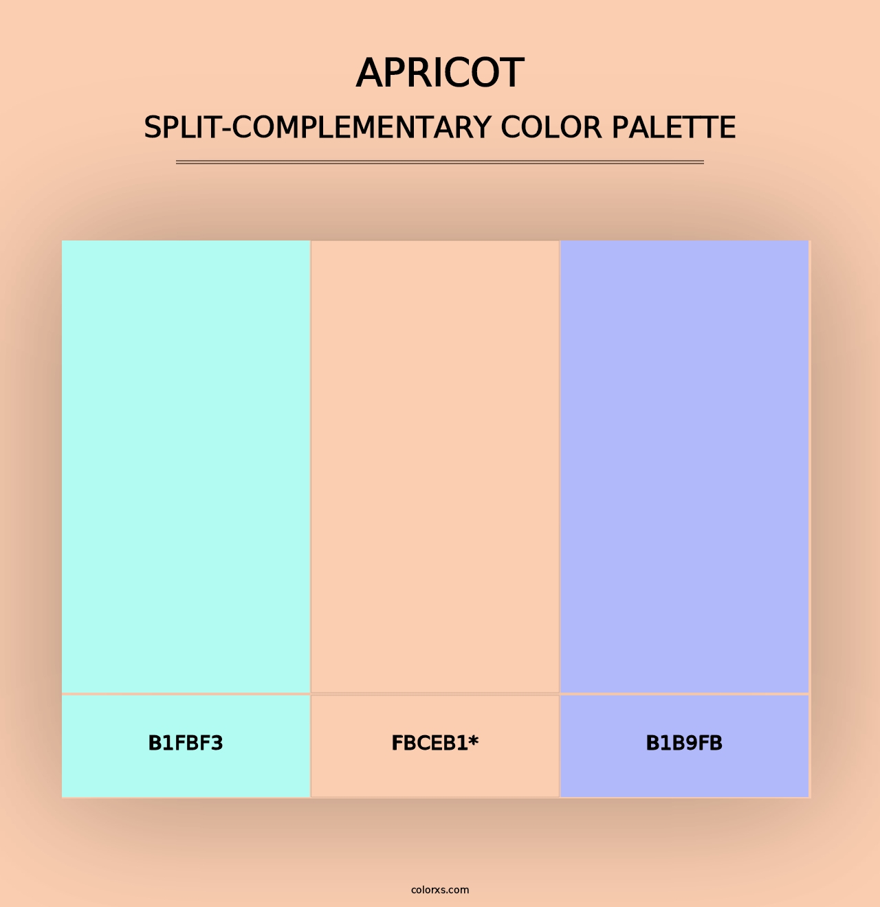 Apricot - Split-Complementary Color Palette