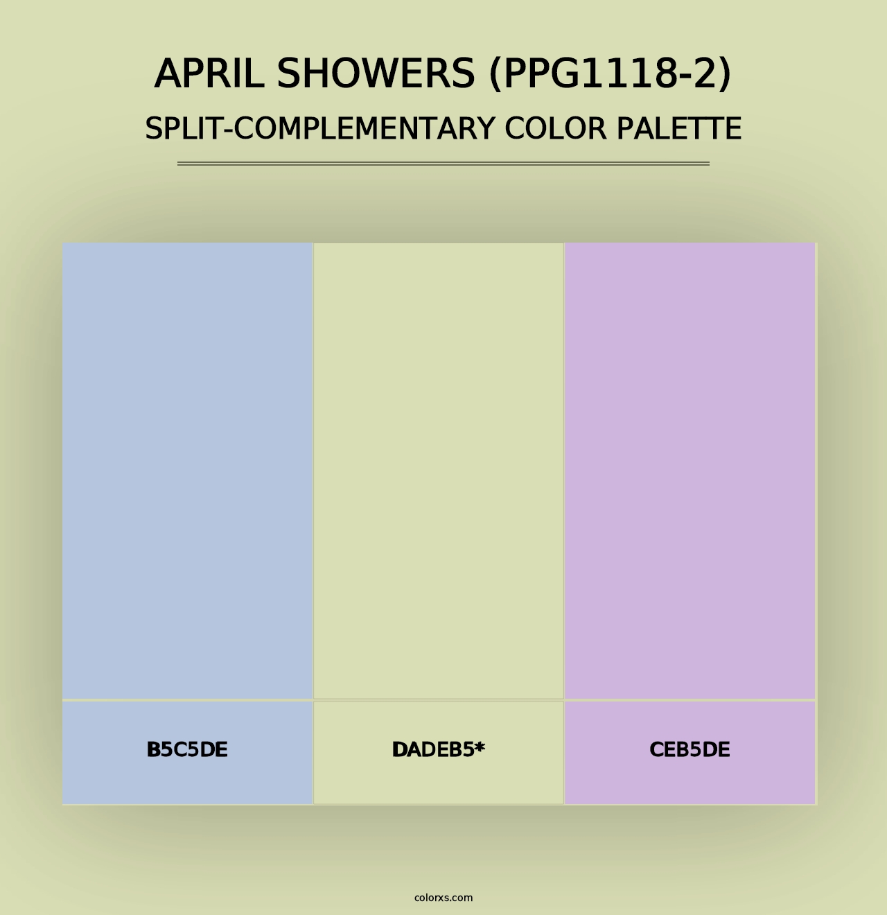 April Showers (PPG1118-2) - Split-Complementary Color Palette