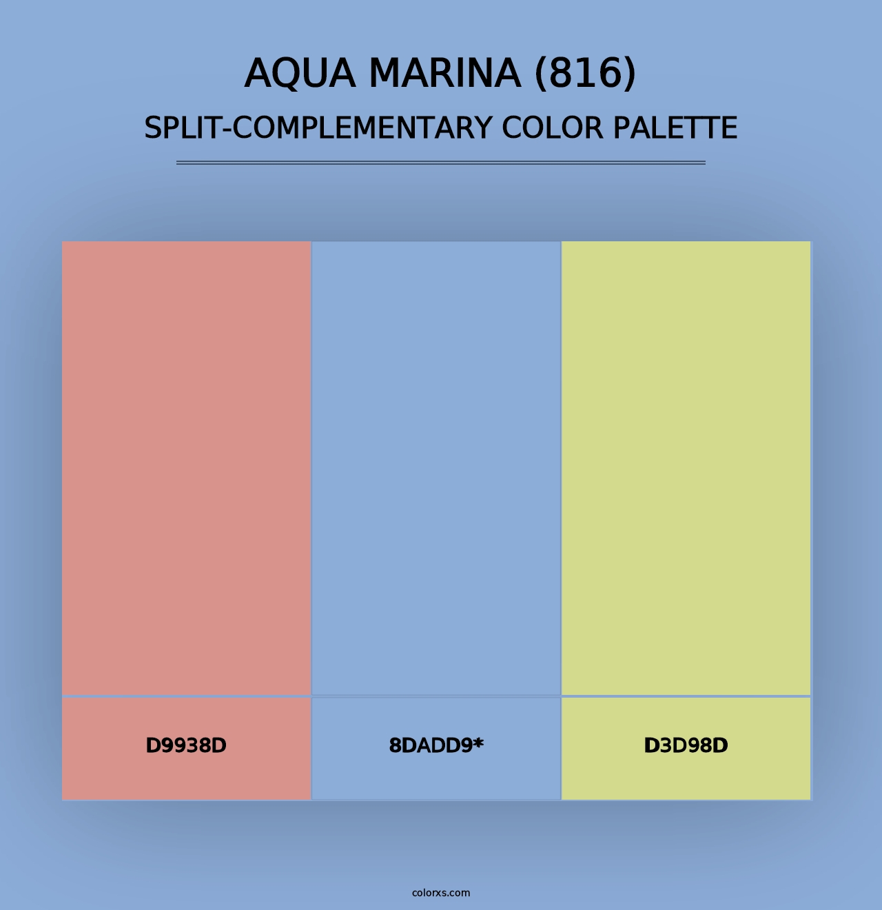 Aqua Marina (816) - Split-Complementary Color Palette