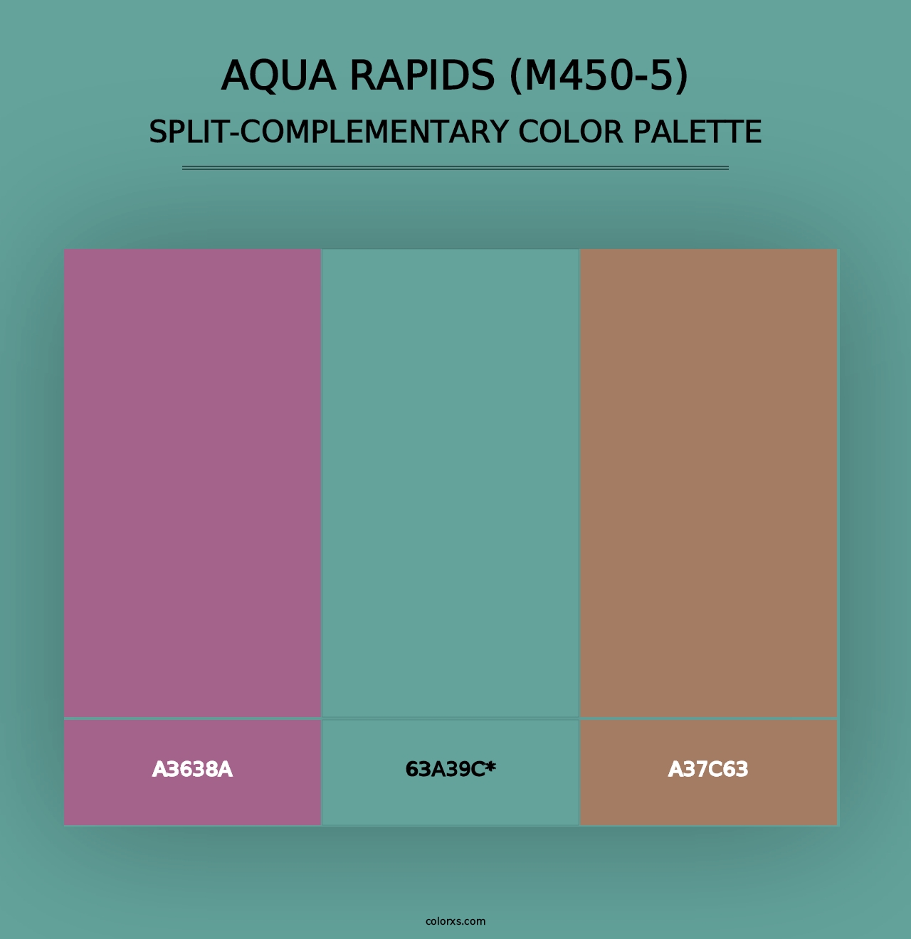 Aqua Rapids (M450-5) - Split-Complementary Color Palette