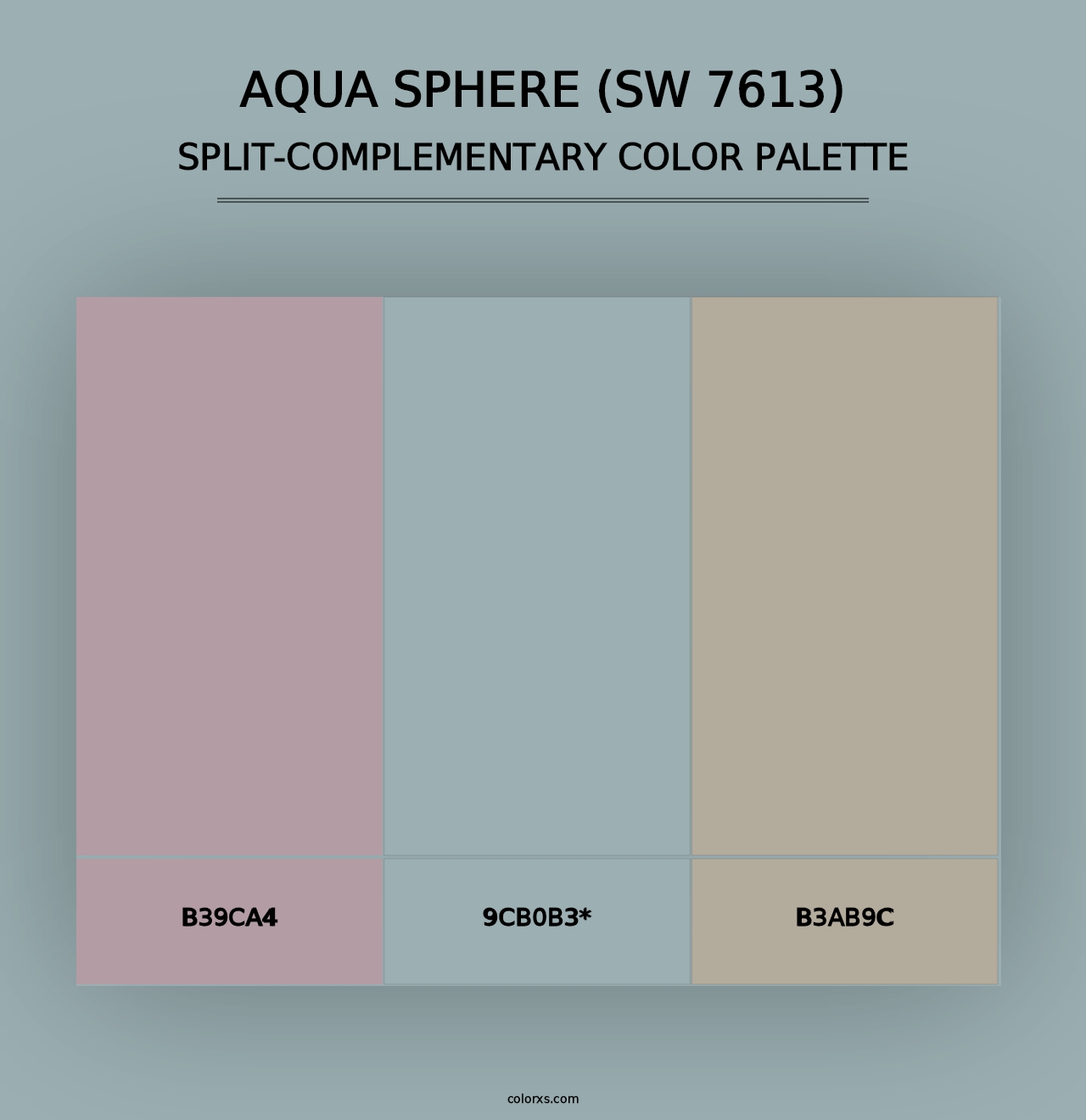 Aqua Sphere (SW 7613) - Split-Complementary Color Palette