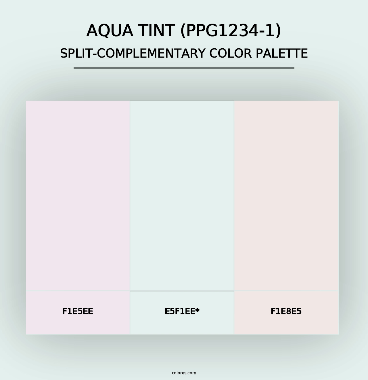 Aqua Tint (PPG1234-1) - Split-Complementary Color Palette