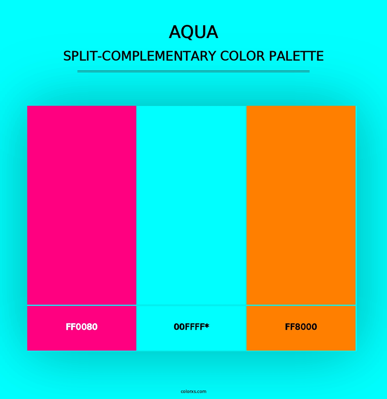 Aqua - Split-Complementary Color Palette