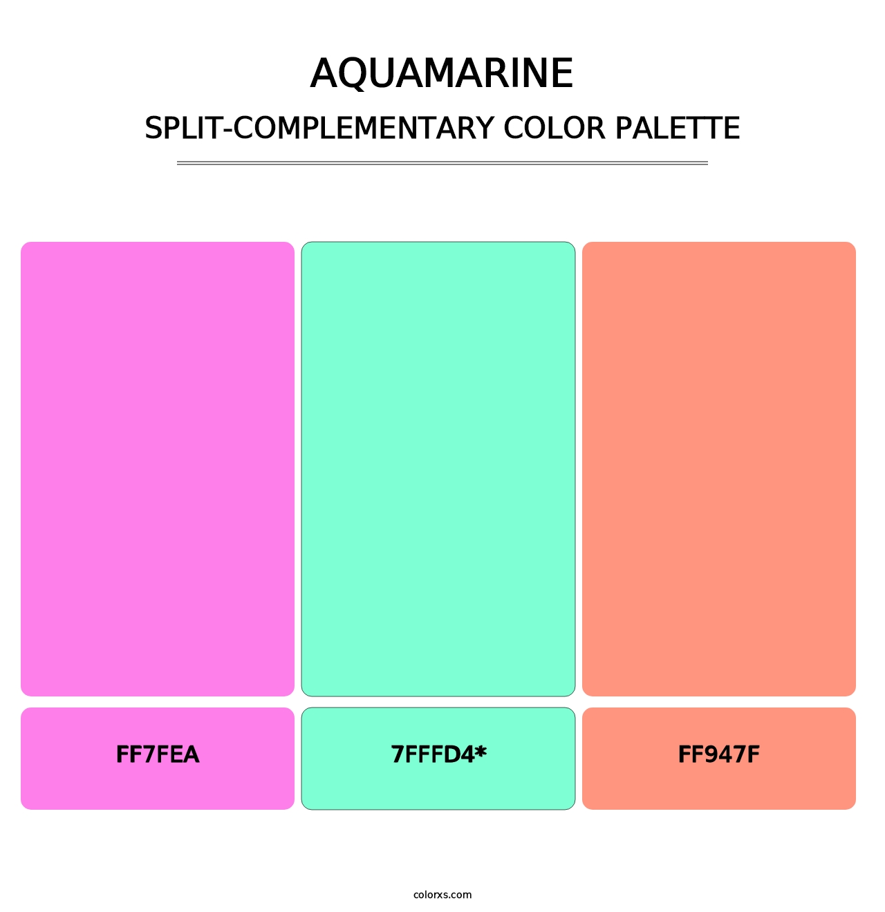 Aquamarine - Split-Complementary Color Palette