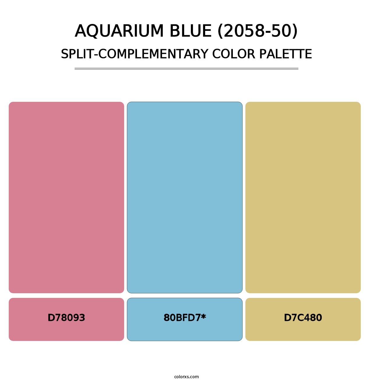 Aquarium Blue (2058-50) - Split-Complementary Color Palette