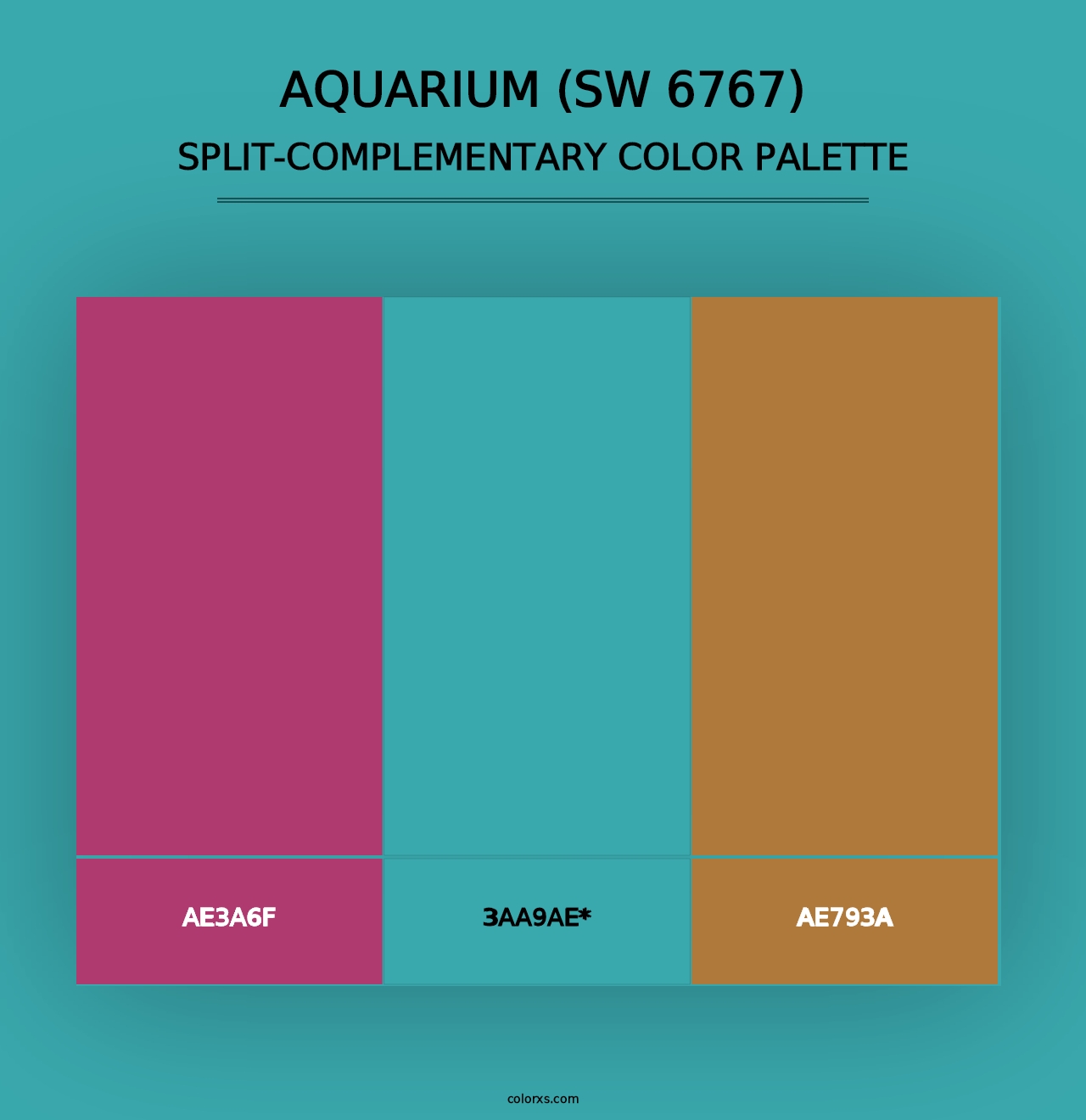 Aquarium (SW 6767) - Split-Complementary Color Palette