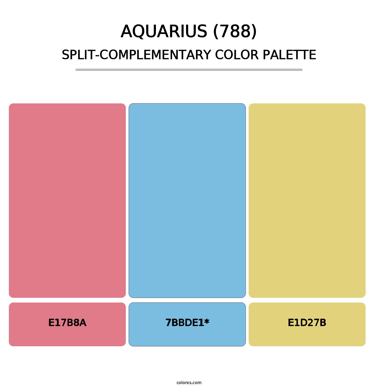 Aquarius (788) - Split-Complementary Color Palette