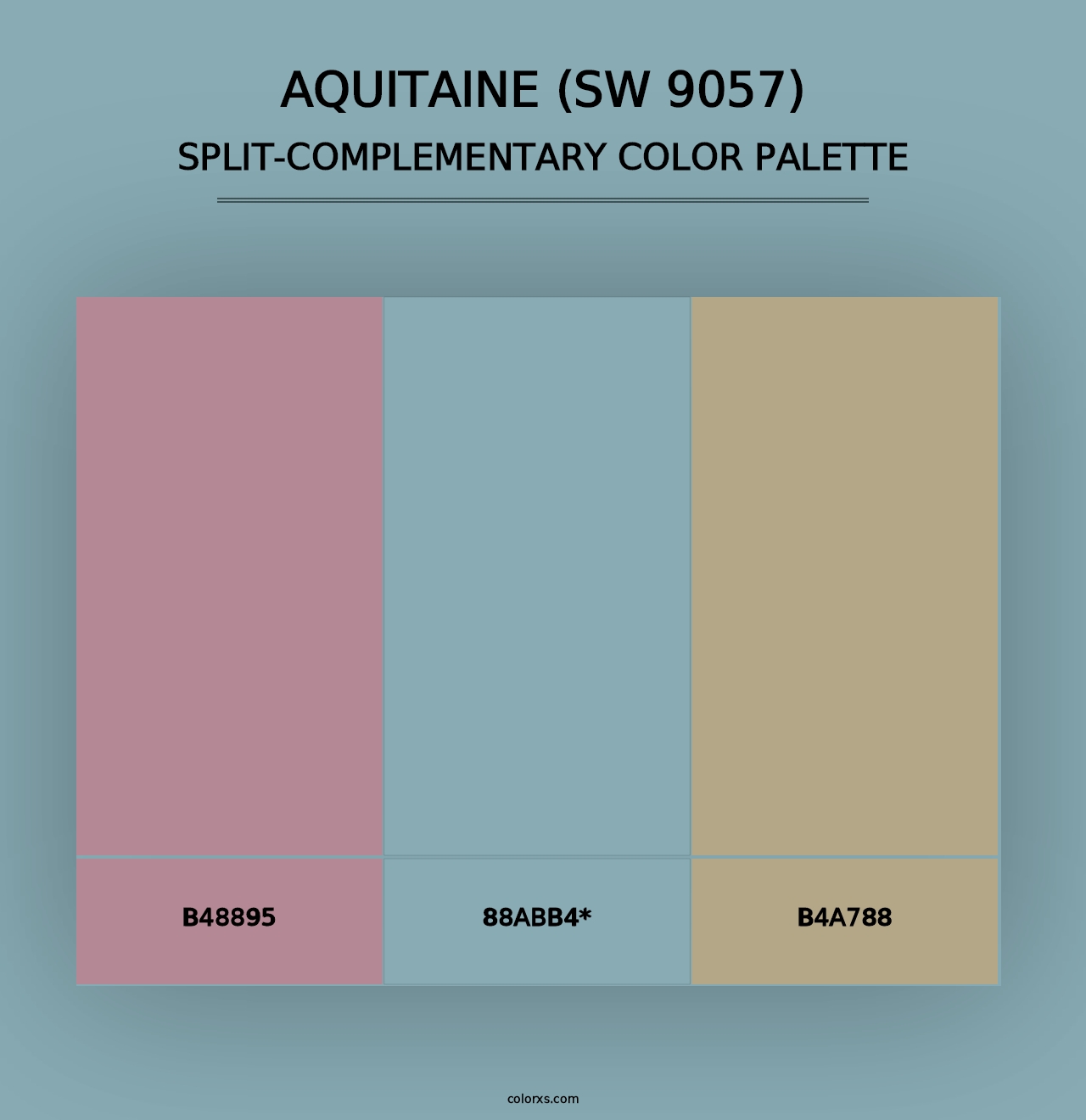 Aquitaine (SW 9057) - Split-Complementary Color Palette