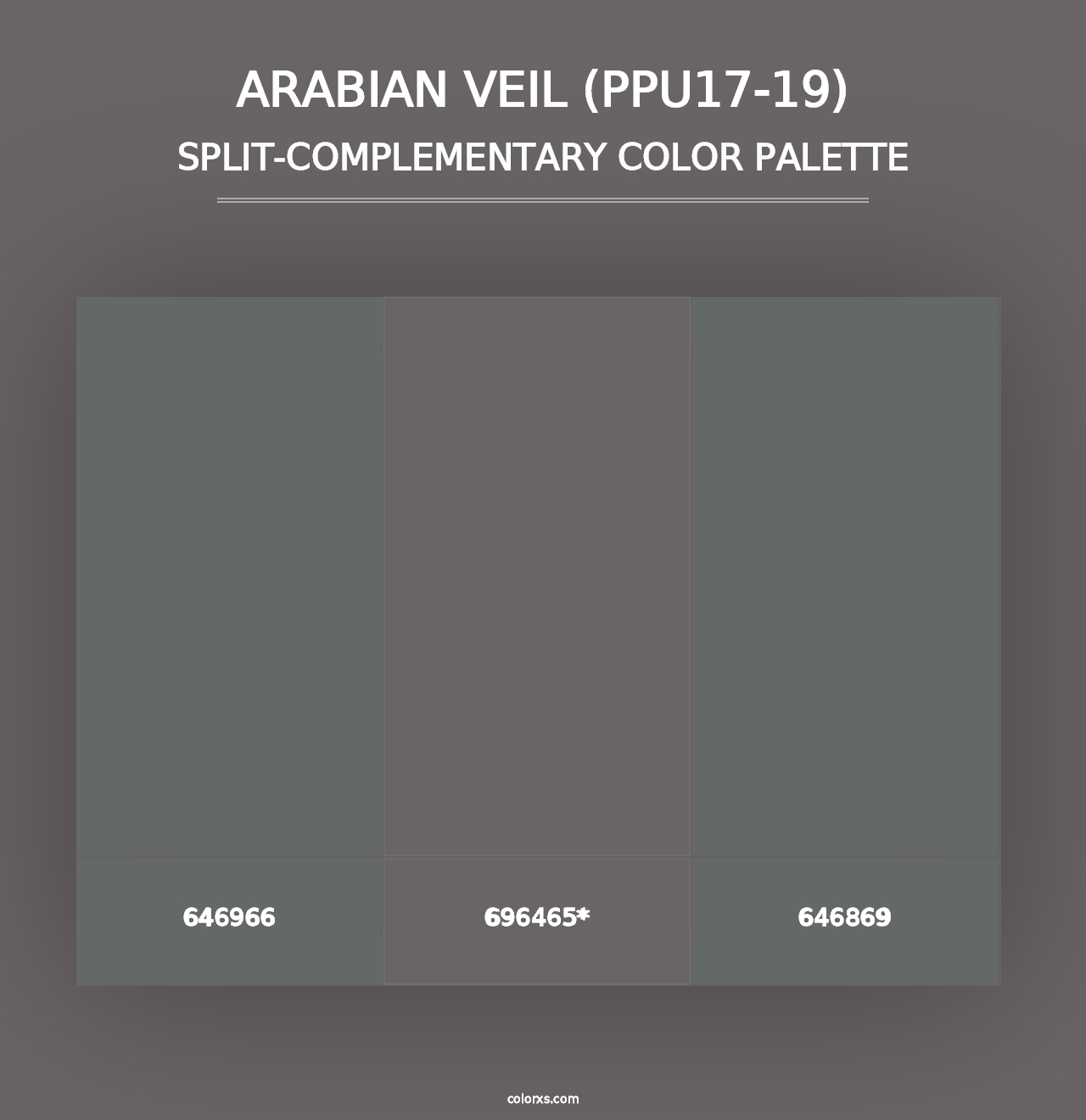 Arabian Veil (PPU17-19) - Split-Complementary Color Palette