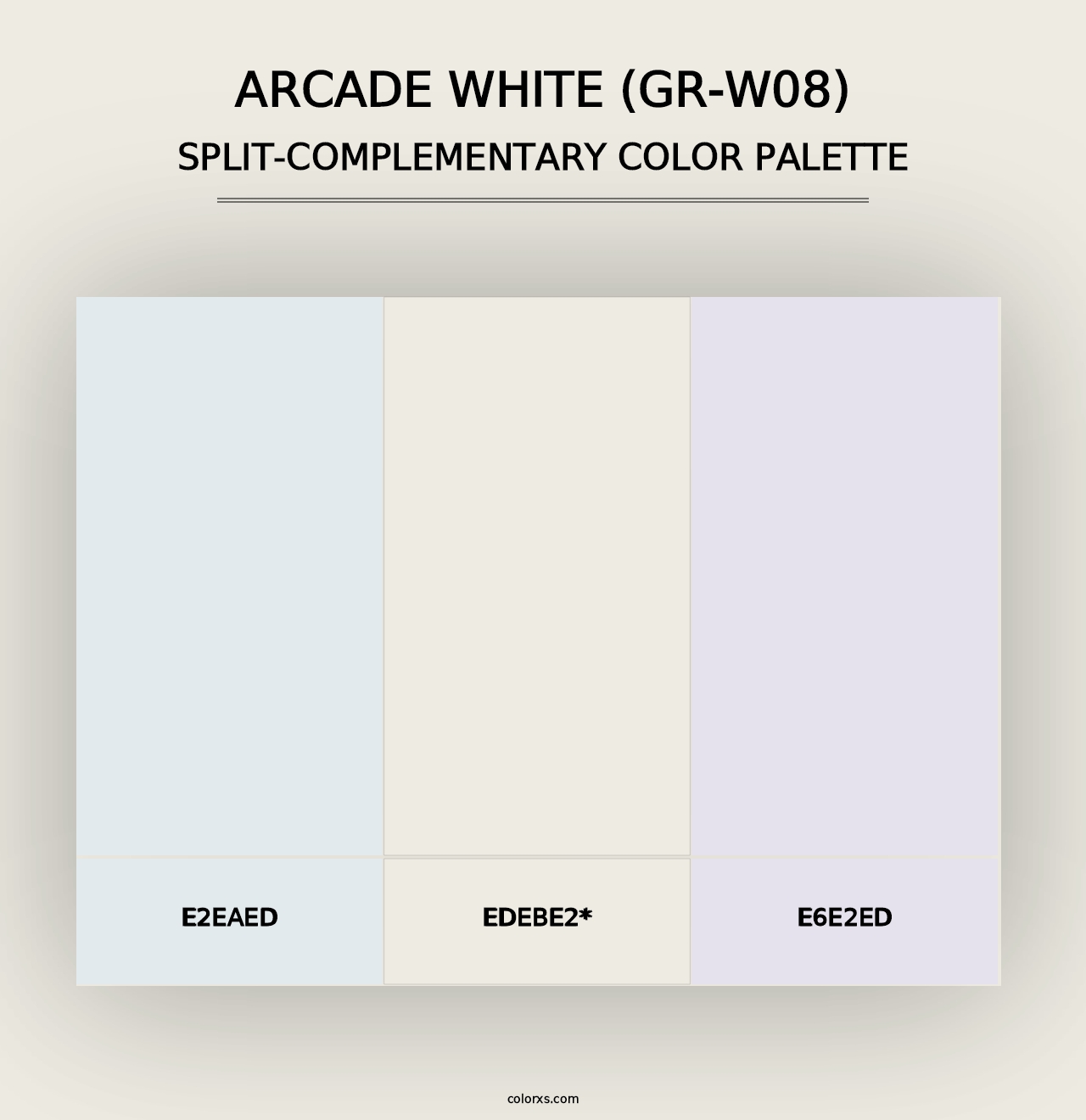 Arcade White (GR-W08) - Split-Complementary Color Palette