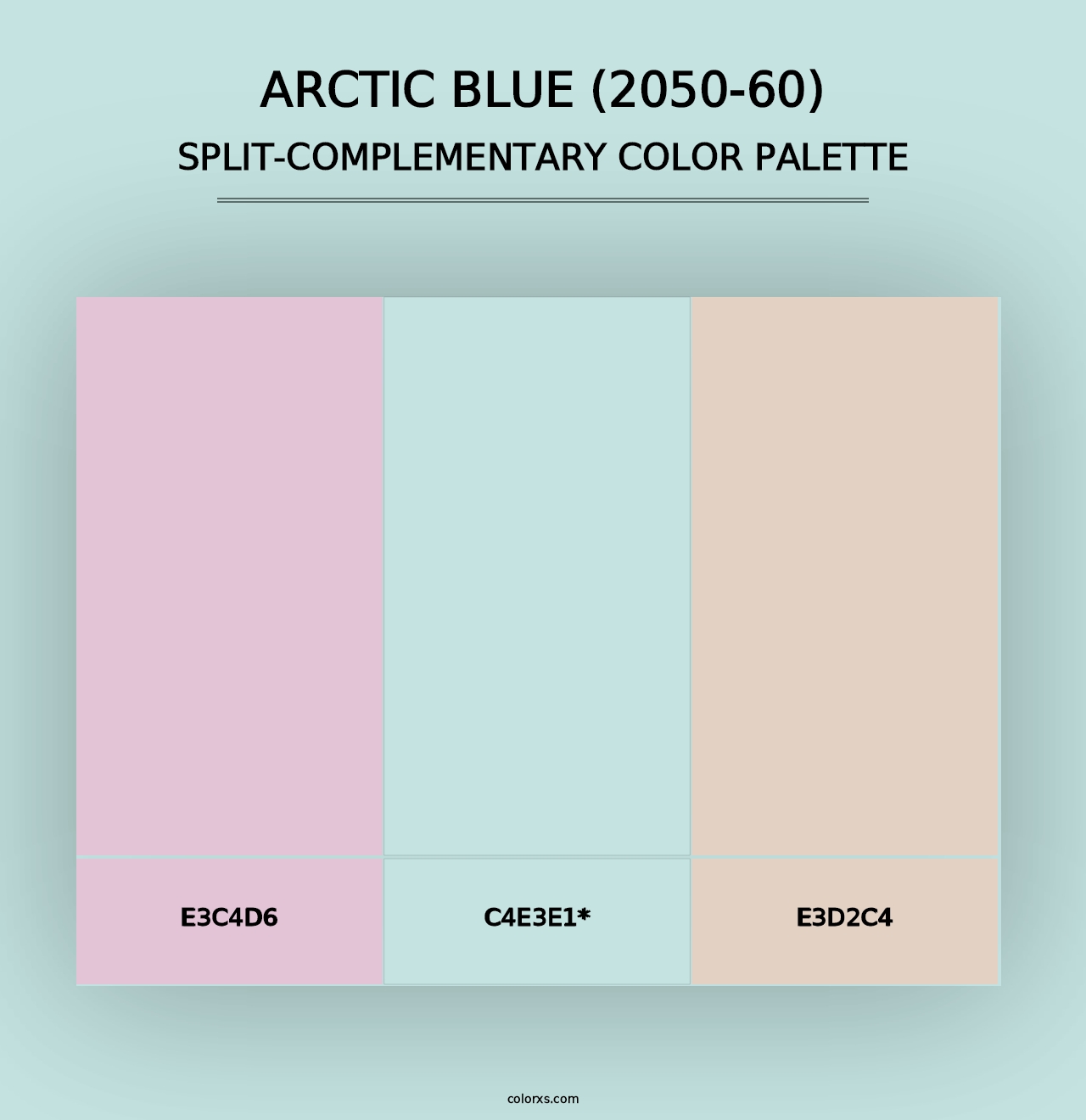 Arctic Blue (2050-60) - Split-Complementary Color Palette