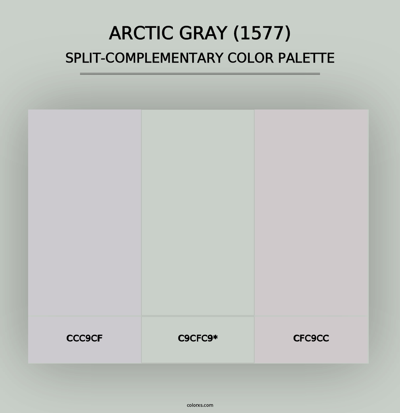 Arctic Gray (1577) - Split-Complementary Color Palette