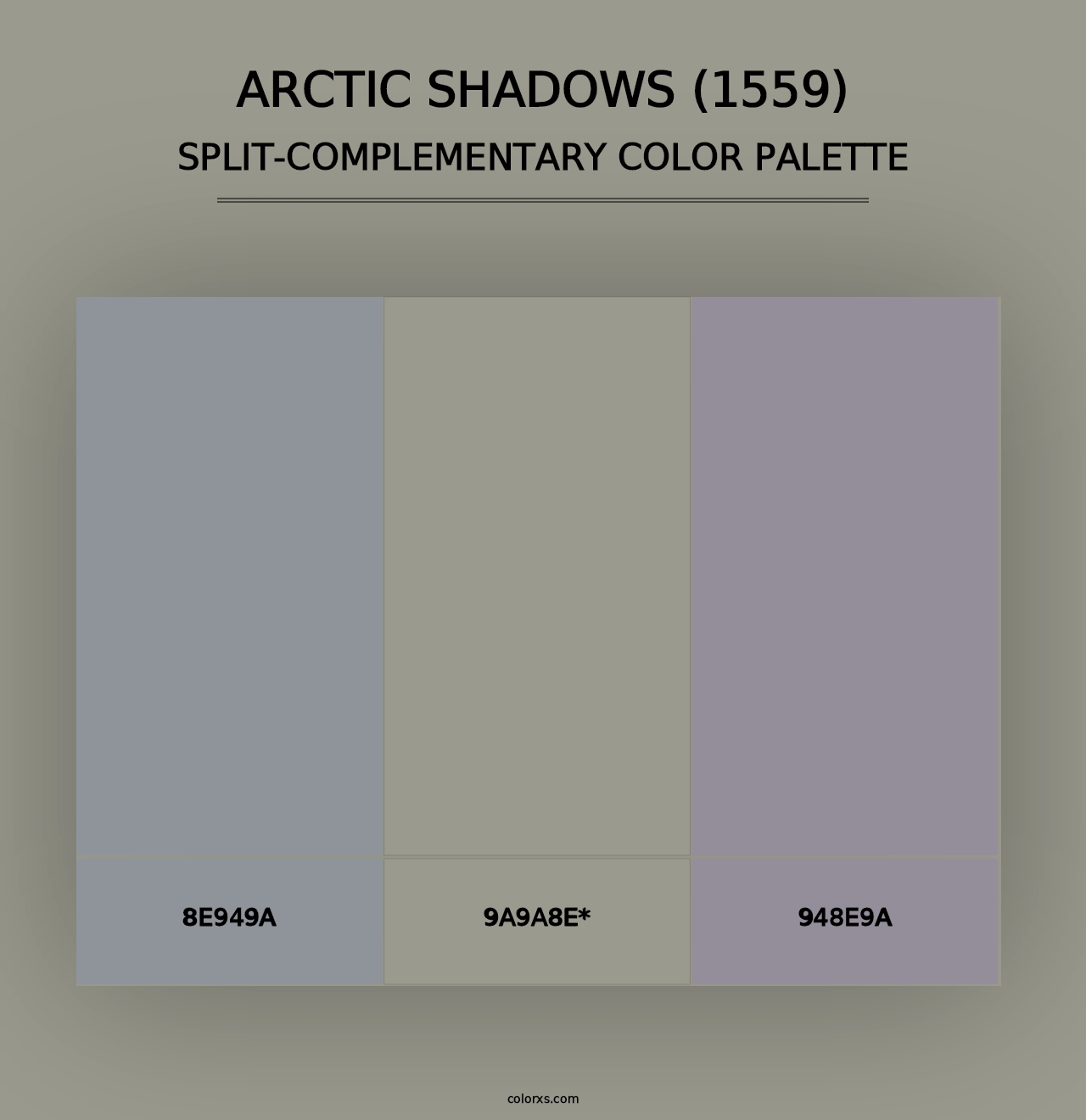 Arctic Shadows (1559) - Split-Complementary Color Palette