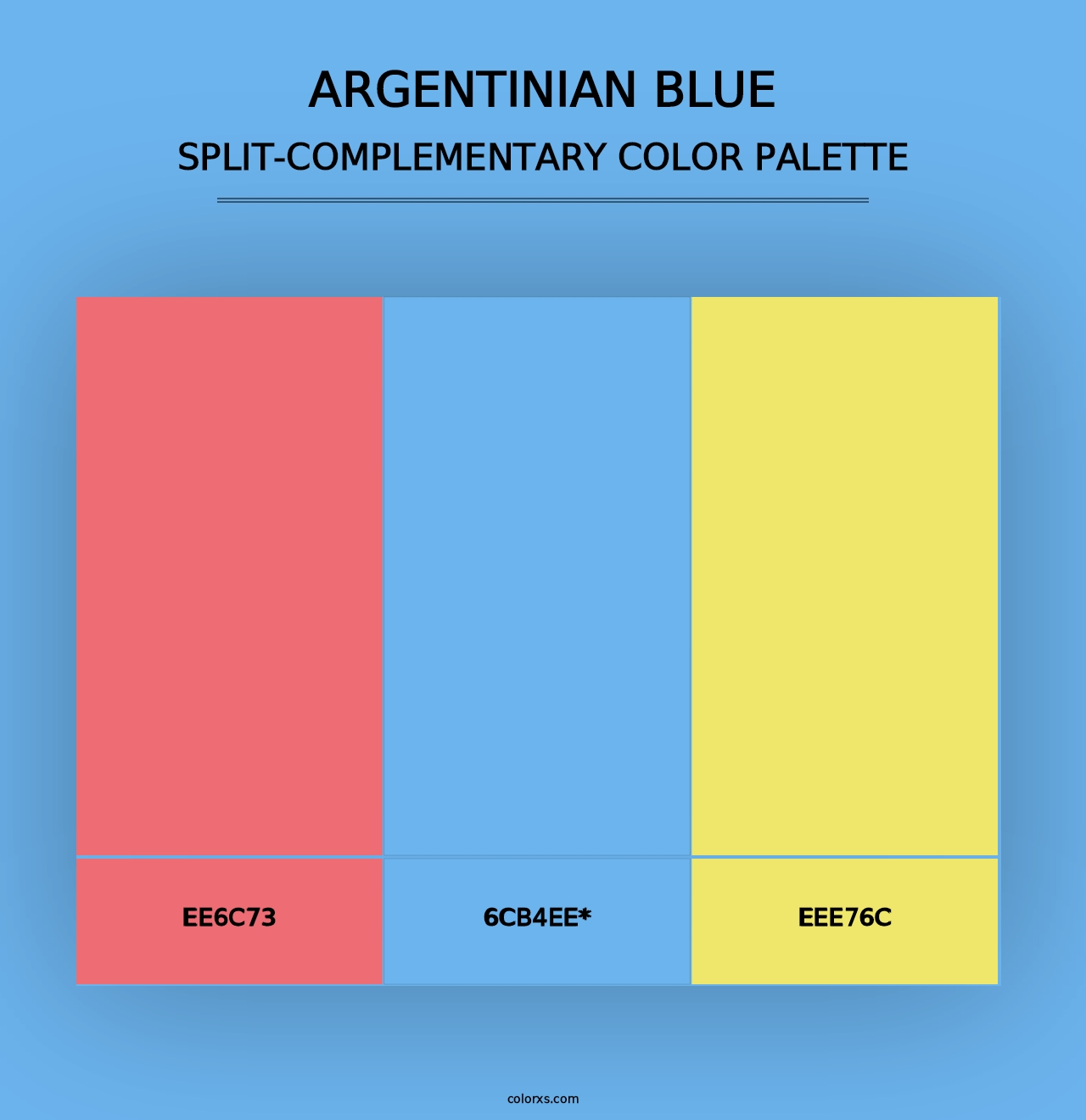 Argentinian Blue - Split-Complementary Color Palette