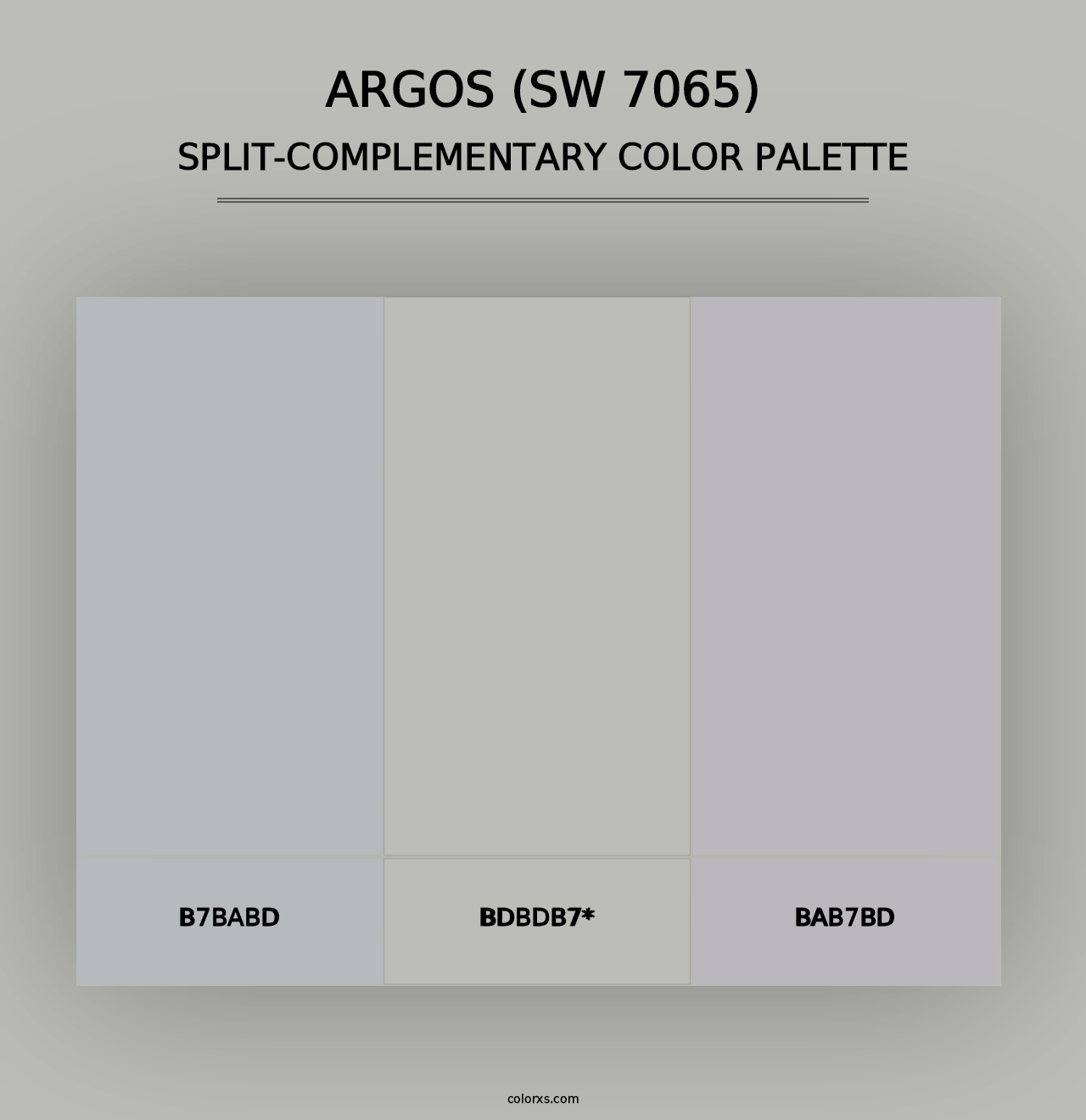 Argos (SW 7065) - Split-Complementary Color Palette