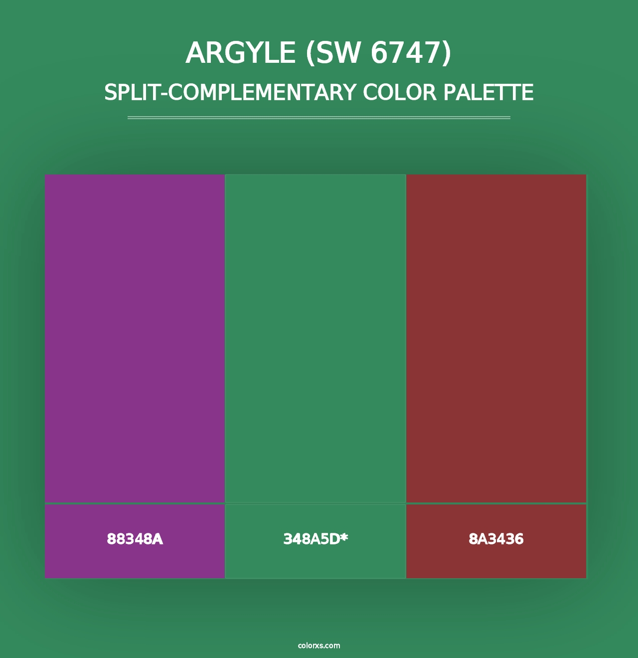 Argyle (SW 6747) - Split-Complementary Color Palette