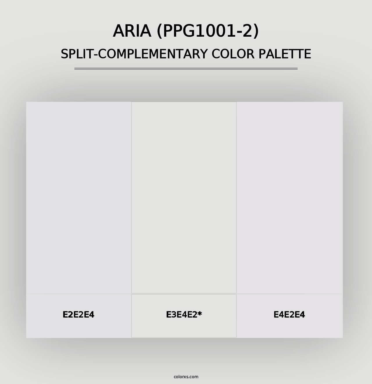 Aria (PPG1001-2) - Split-Complementary Color Palette