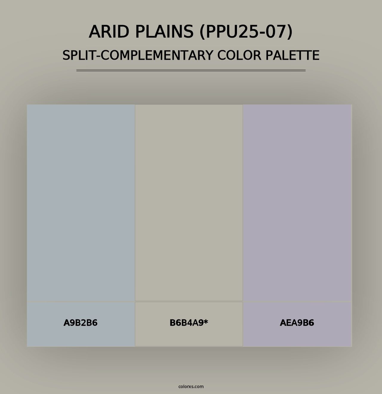 Arid Plains (PPU25-07) - Split-Complementary Color Palette