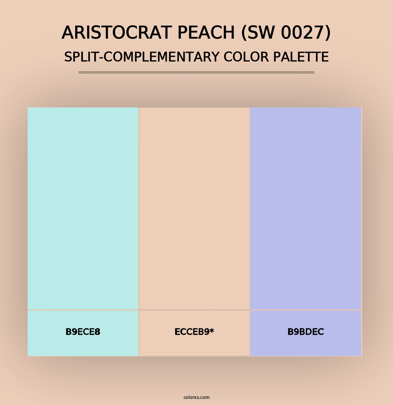 Aristocrat Peach (SW 0027) - Split-Complementary Color Palette