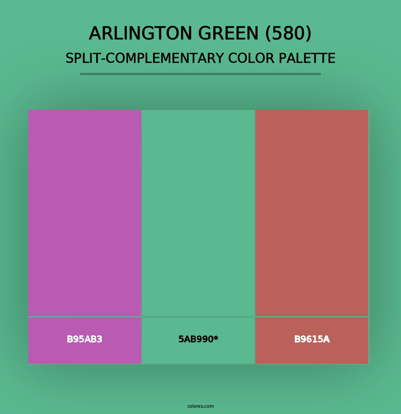 Arlington Green (580) - Split-Complementary Color Palette