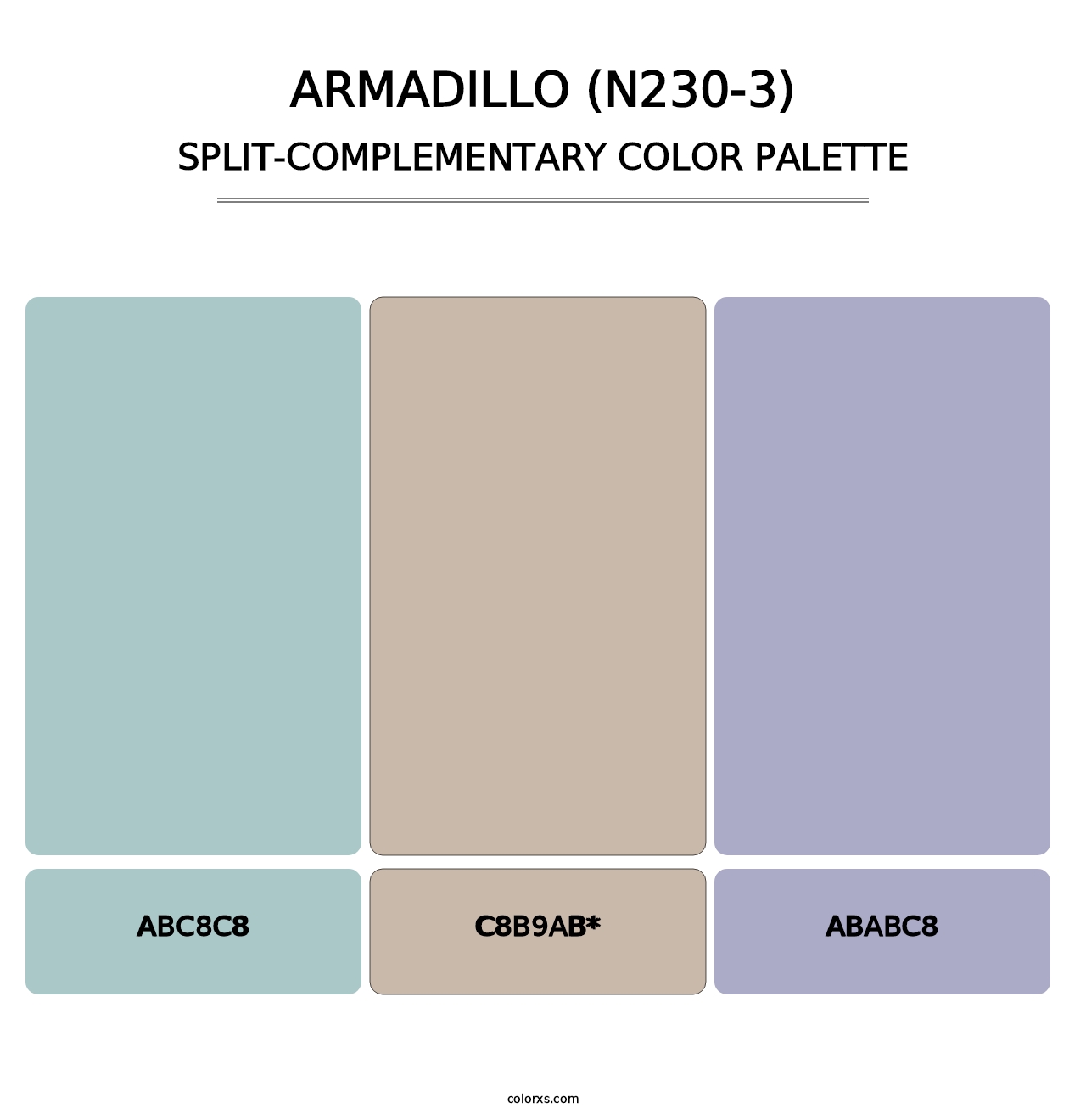 Armadillo (N230-3) - Split-Complementary Color Palette