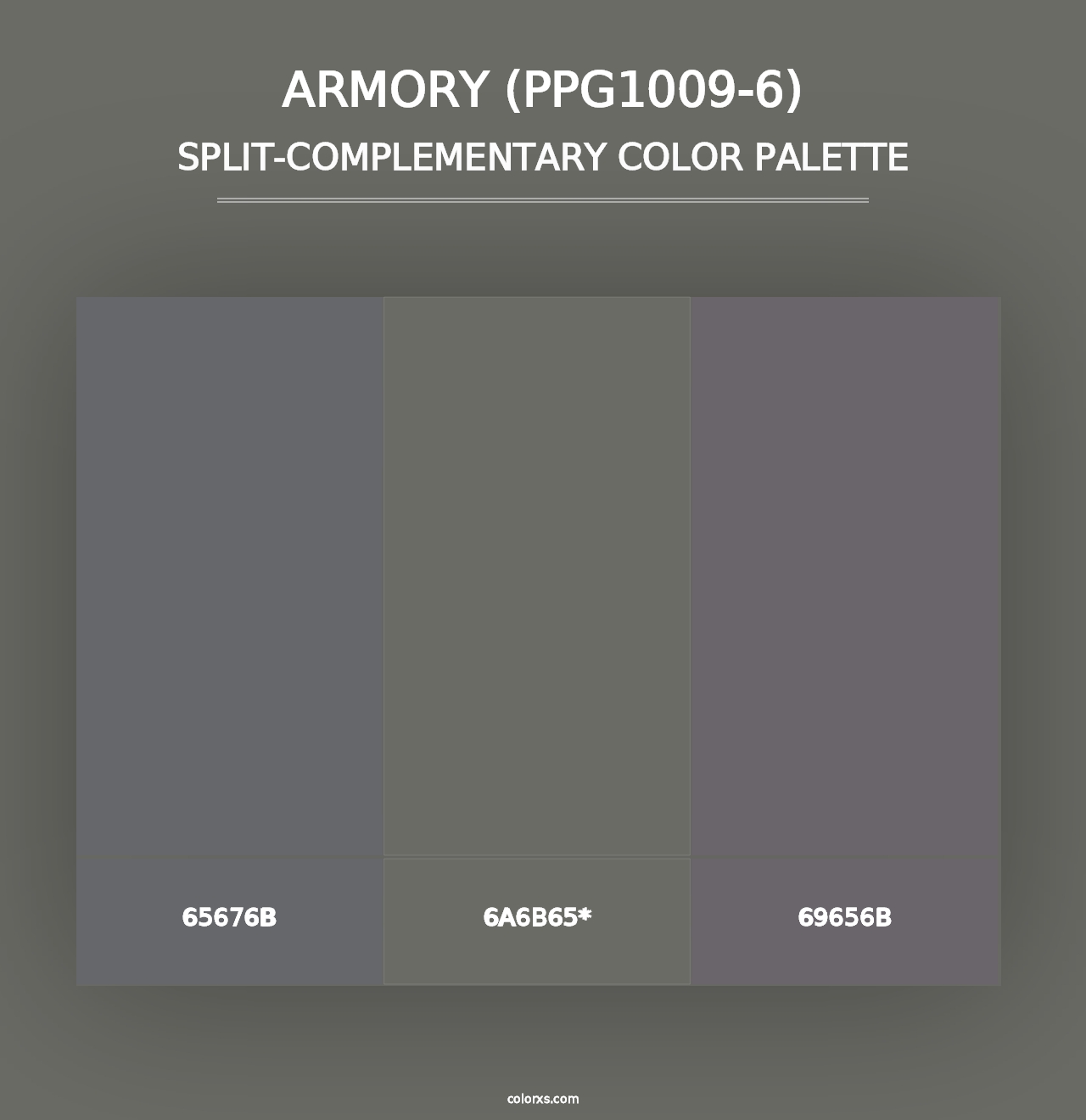 Armory (PPG1009-6) - Split-Complementary Color Palette