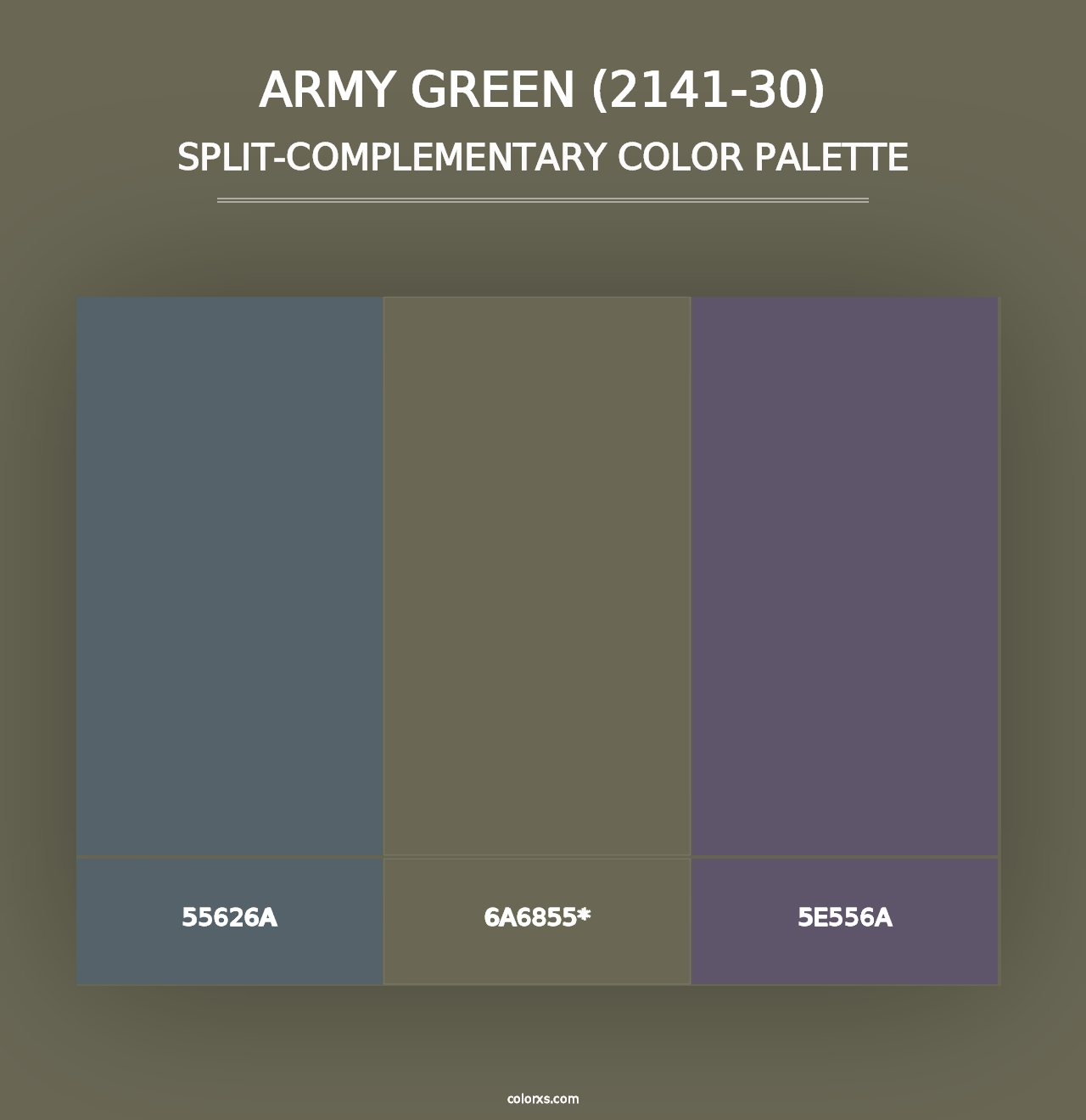 Army Green (2141-30) - Split-Complementary Color Palette