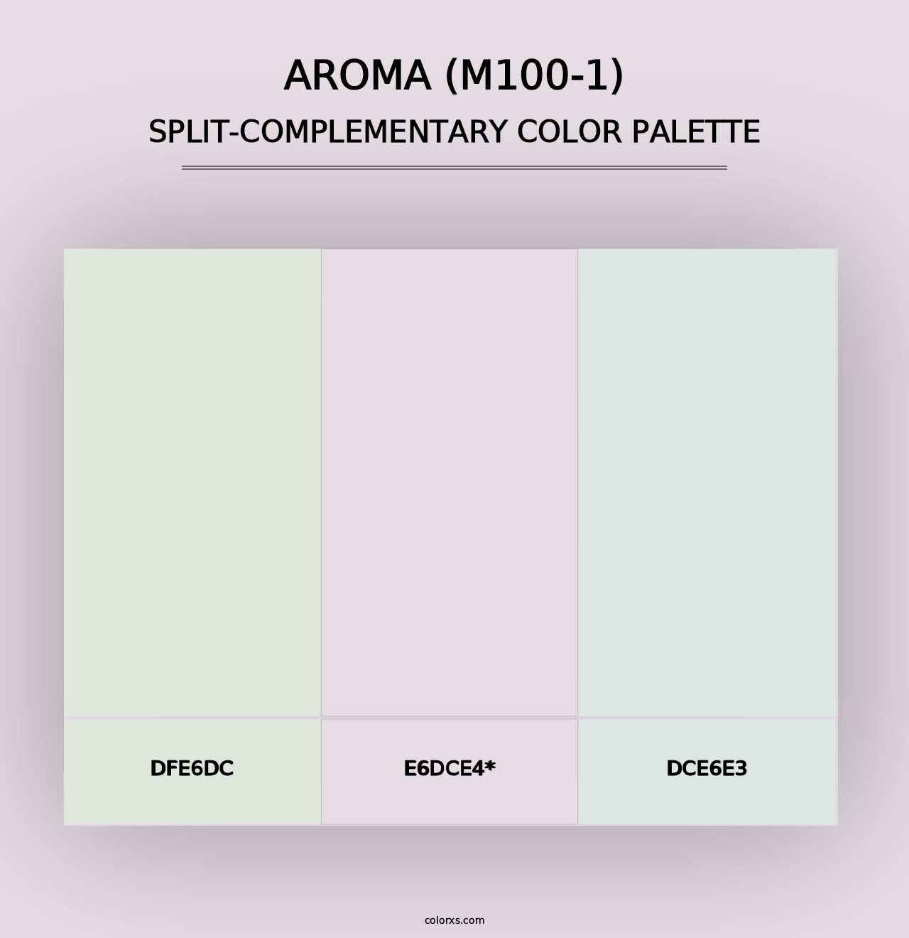 Aroma (M100-1) - Split-Complementary Color Palette