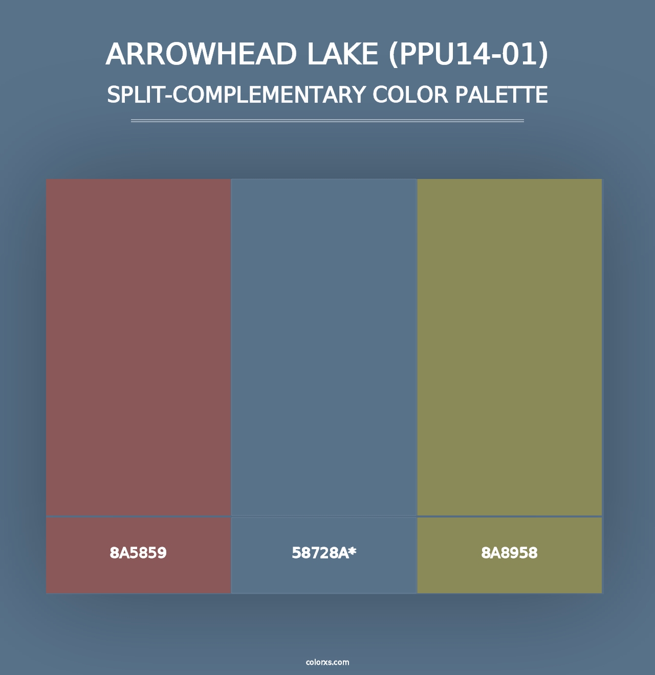 Arrowhead Lake (PPU14-01) - Split-Complementary Color Palette