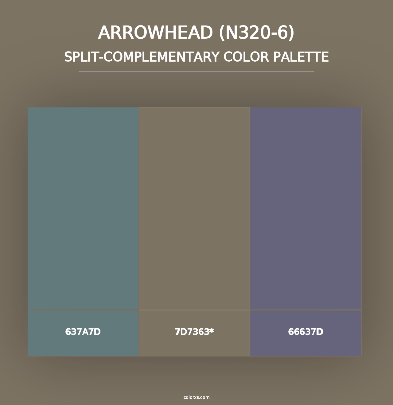 Arrowhead (N320-6) - Split-Complementary Color Palette