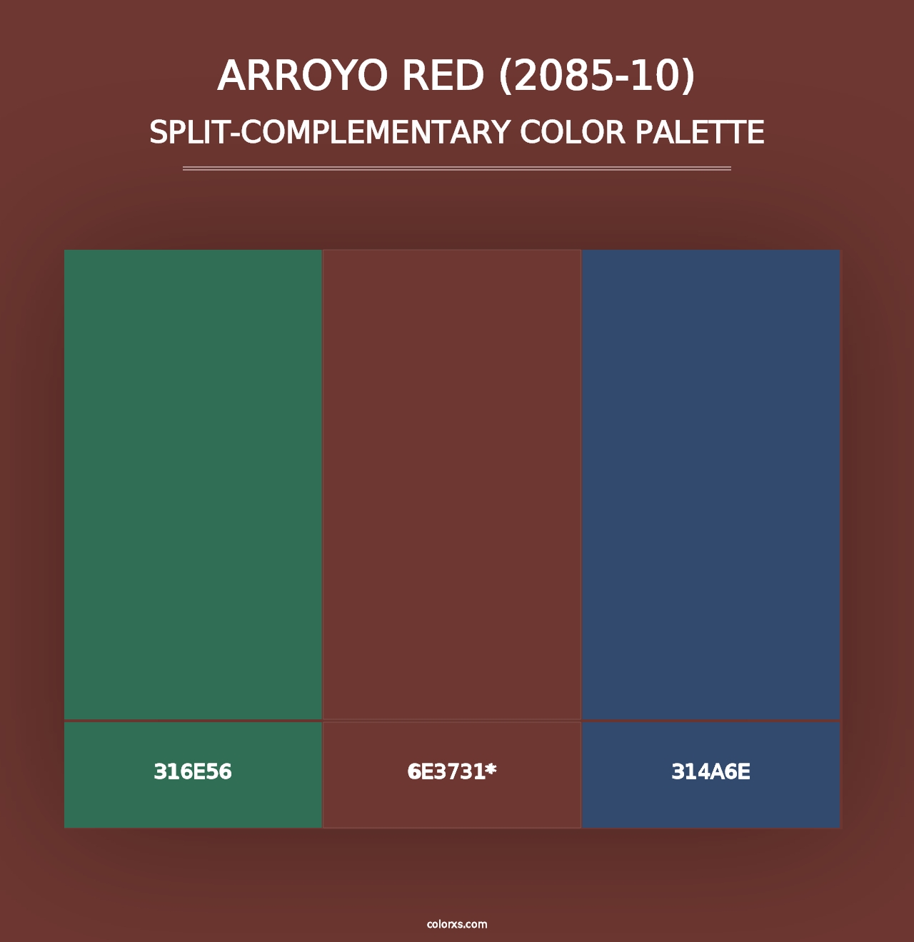 Arroyo Red (2085-10) - Split-Complementary Color Palette