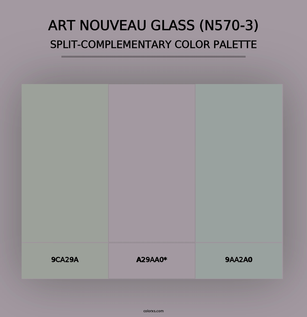 Art Nouveau Glass (N570-3) - Split-Complementary Color Palette