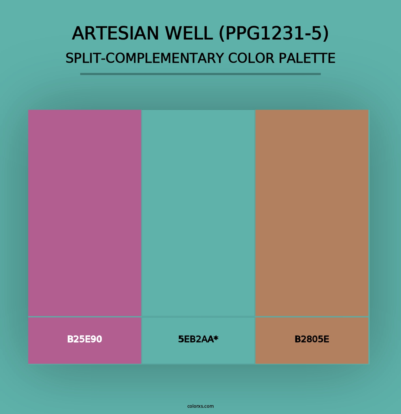 Artesian Well (PPG1231-5) - Split-Complementary Color Palette