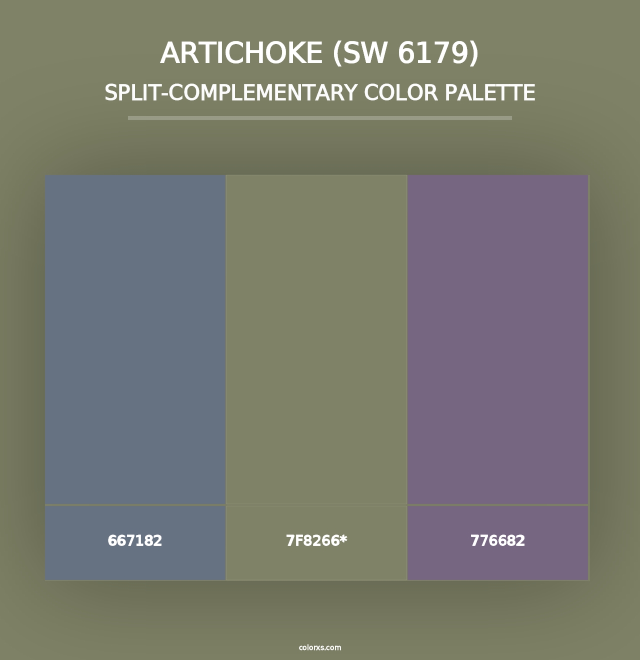 Artichoke (SW 6179) - Split-Complementary Color Palette