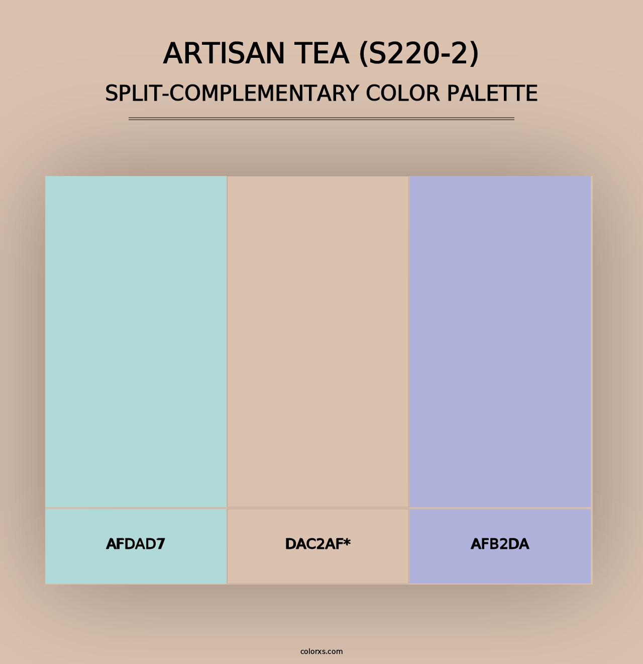 Artisan Tea (S220-2) - Split-Complementary Color Palette