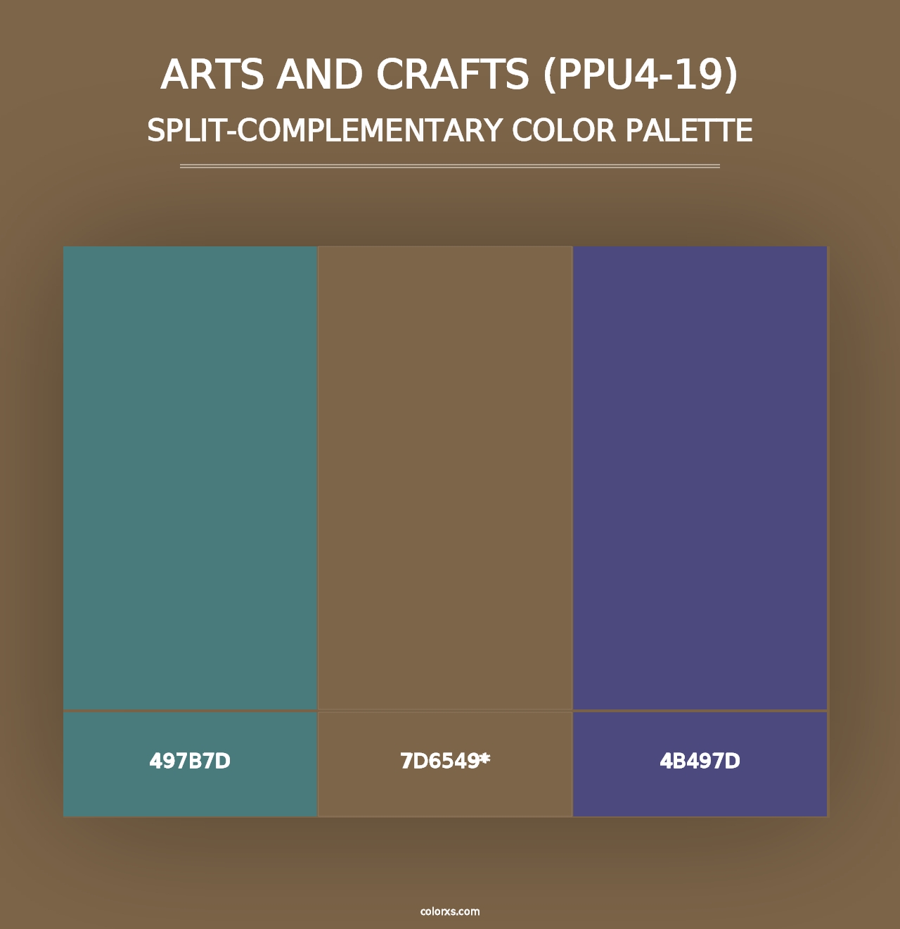 Arts And Crafts (PPU4-19) - Split-Complementary Color Palette