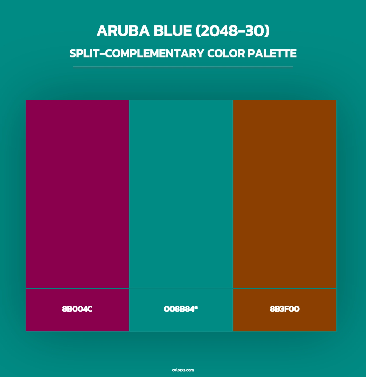 Aruba Blue (2048-30) - Split-Complementary Color Palette