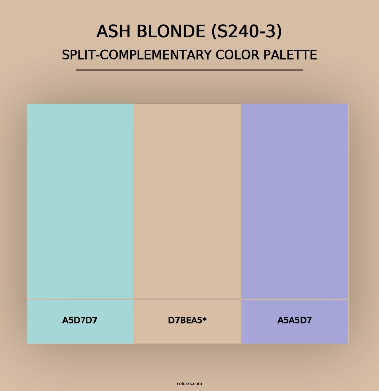 Ash Blonde (S240-3) - Split-Complementary Color Palette