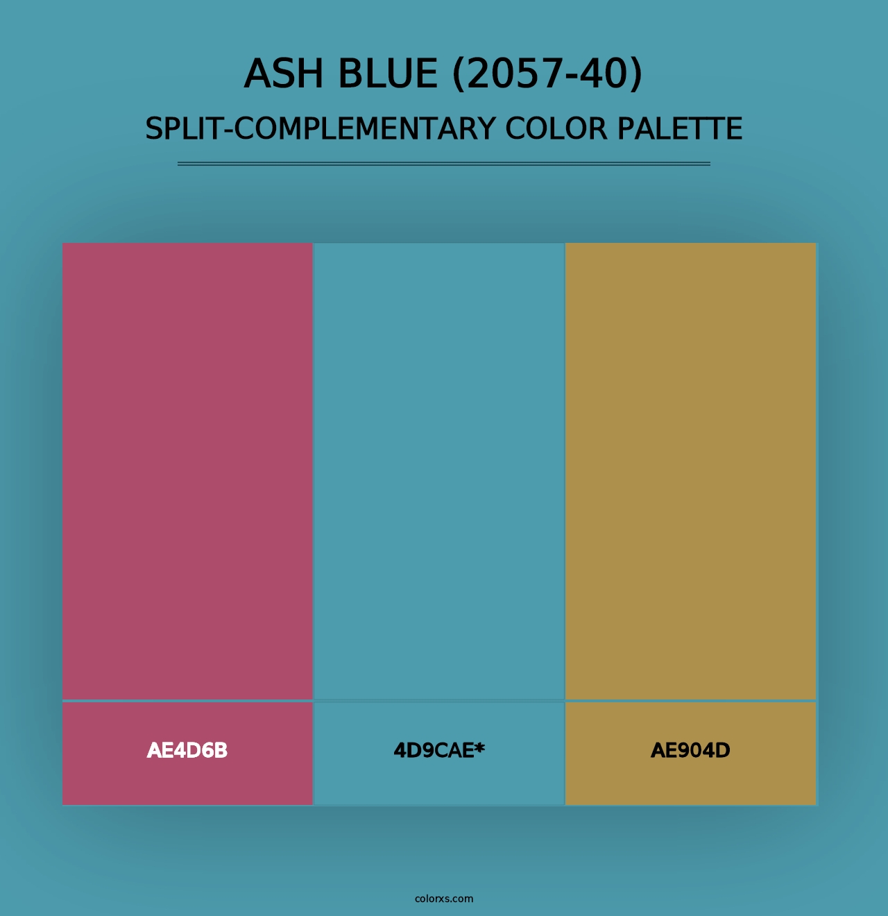 Ash Blue (2057-40) - Split-Complementary Color Palette