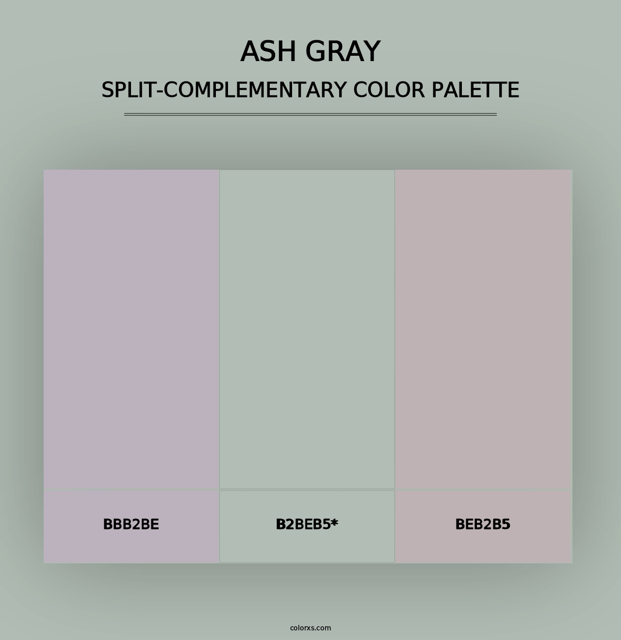 Ash Gray - Split-Complementary Color Palette