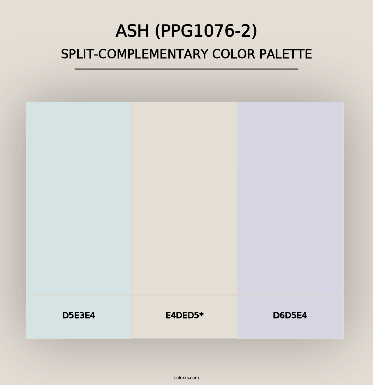 Ash (PPG1076-2) - Split-Complementary Color Palette